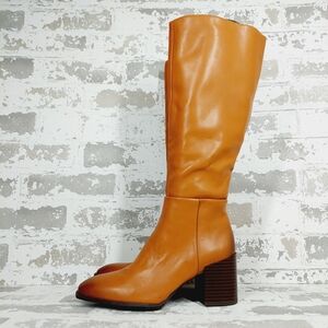 NEW Nordstrom RACK Virginia Block Heel Tall Boot In Brown C89